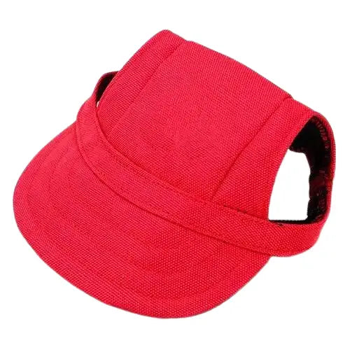 Casquette pour Chien Rouge Uni Transparent Background