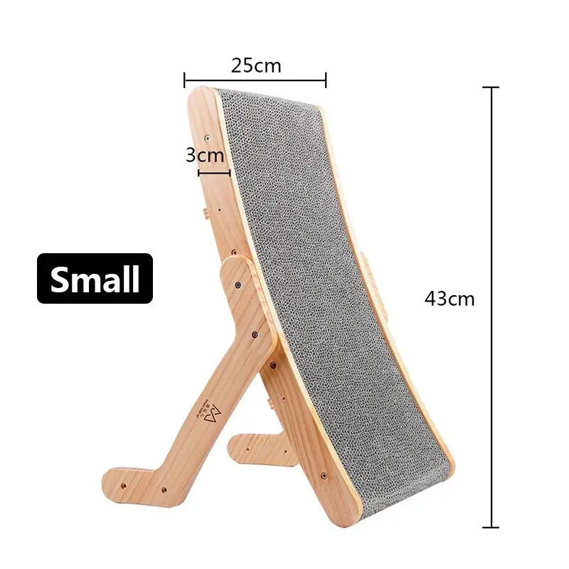 Support élégant en bois pour ordinateur portable et tablette, faisant partie du griffoir pour chat afin de répondre à un besoin naturel