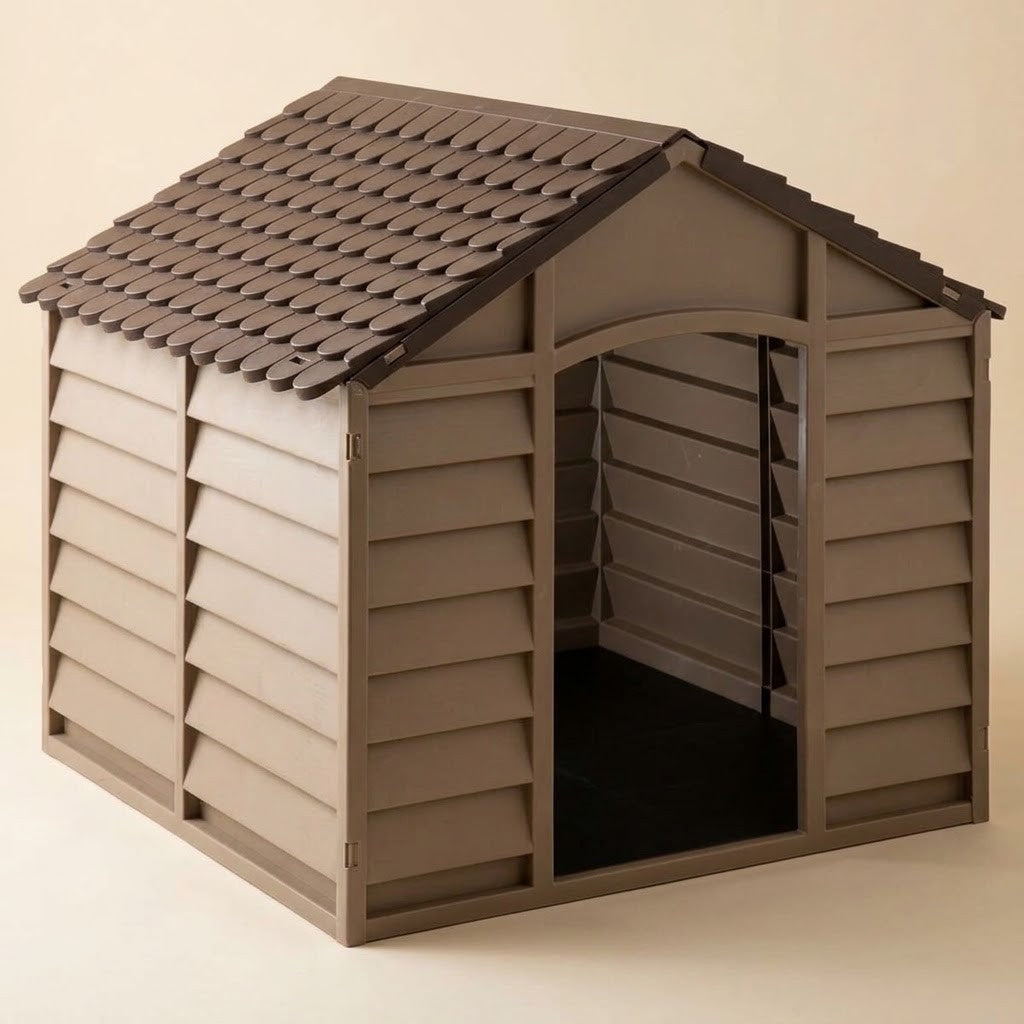 Niche Chien Résine 86 x 84 x 82 cm en Polypropylène Marron – photo du produit
