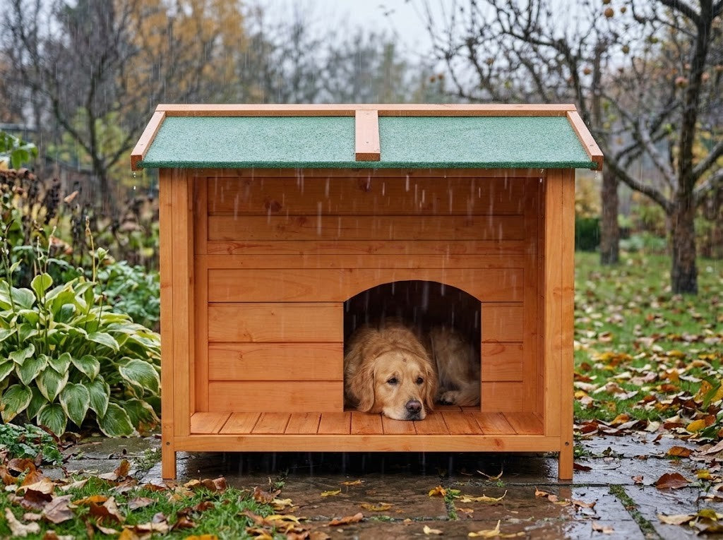 Niche pour Chien Extérieur avec Auvent 96 x 87 x 80,5 cm Pin Massif – au quotidien