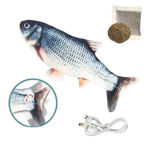 Jouet Sensoriel Poisson en Peluche avec Cordon : Coussin stimulant en forme de poisson pour le jeu sensoriel Transparent Background