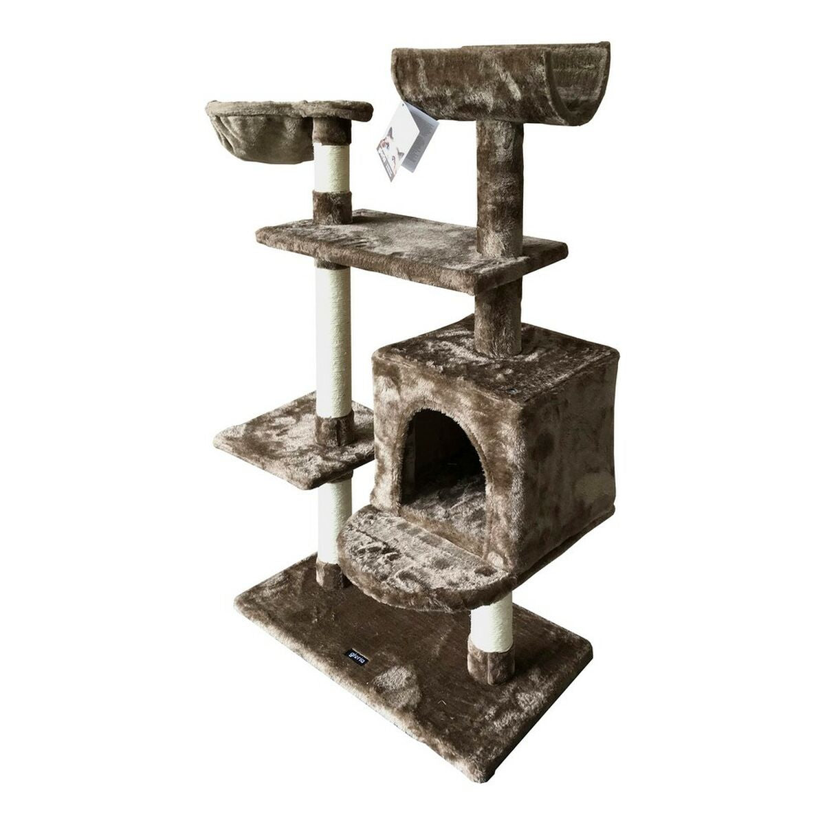 Petit Arbre à Chat Marron - Hamac et Niche Fermée