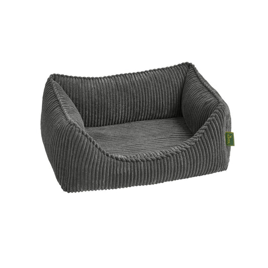 Panier Chien Anthracite - Velours Côtelé Chic