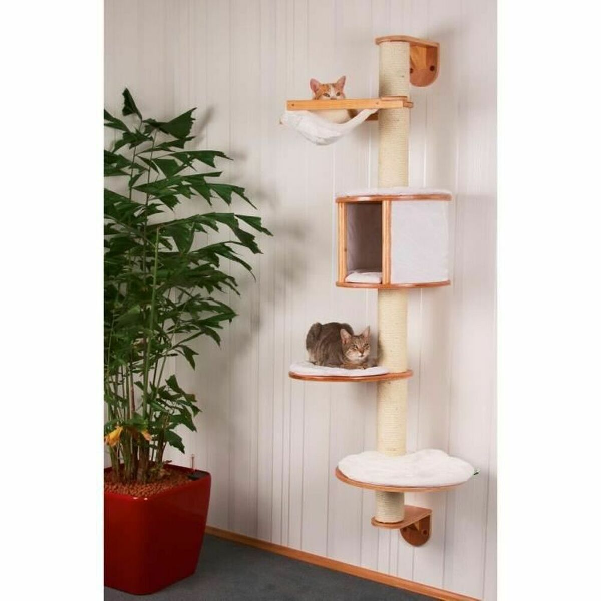 Arbre à Chat Mural Blanc – vue 3