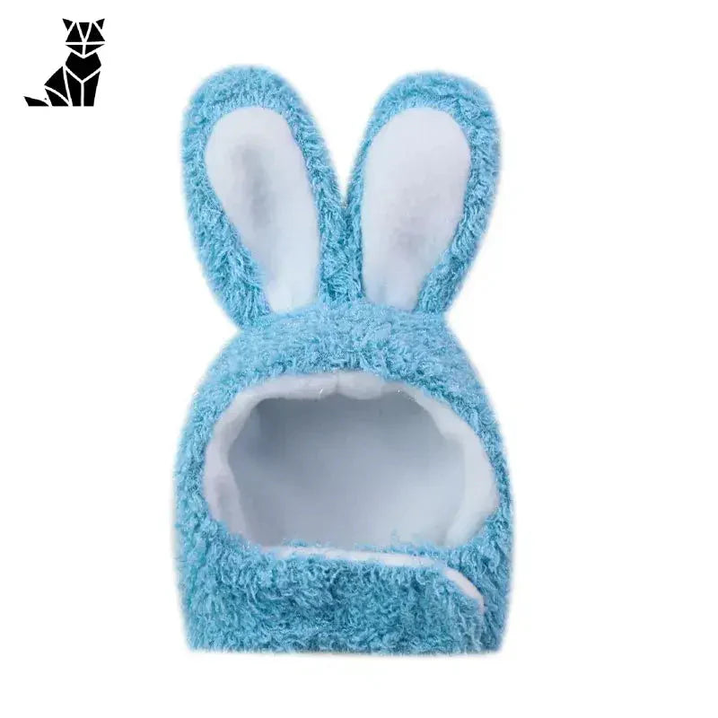Bonnet de lapin bleu doux avec oreilles - Bonnet de lapin doux et mignon, style douceur lapin