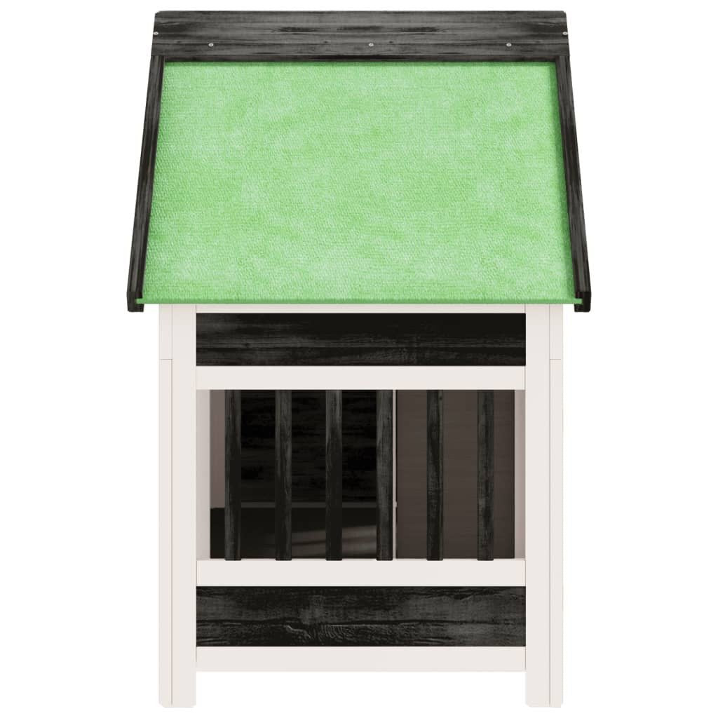 Cabane pour Chien en Bois avec Fenêtre 96 x 60,5 x 87 cm Gris – vue 6