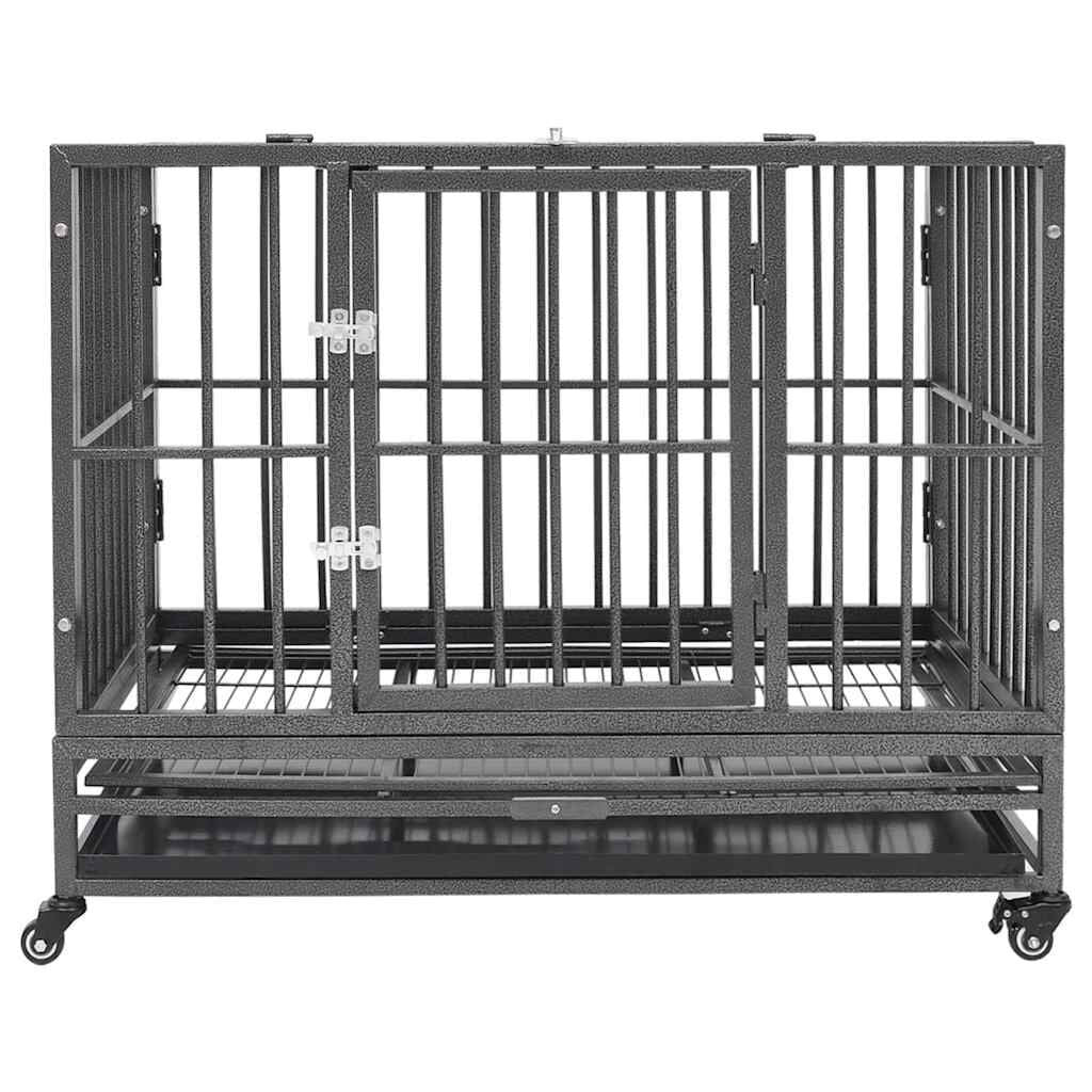 Cage pour Chien sur Roulettes 92 x 62 x 76 cm en Acier – vue 2