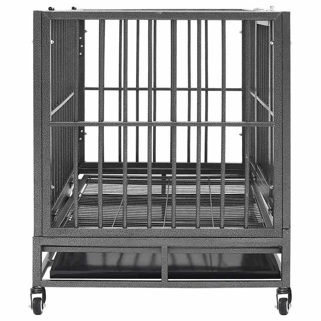 Cage pour Chien sur Roulettes 92 x 62 x 76 cm en Acier – vue 5