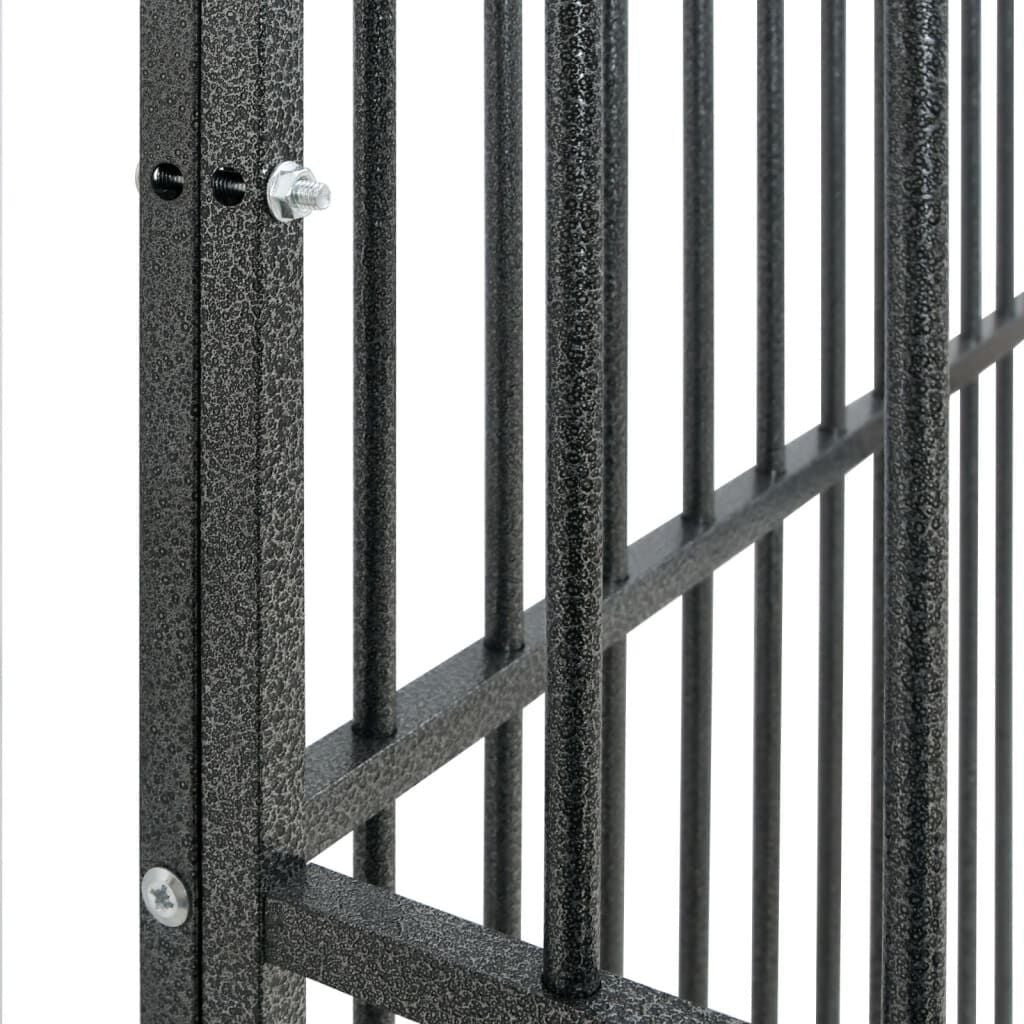 Cage pour Grand Chien sur Roulettes 100 x 77 x 115 cm Acier Galvanisé Noir – vue 8