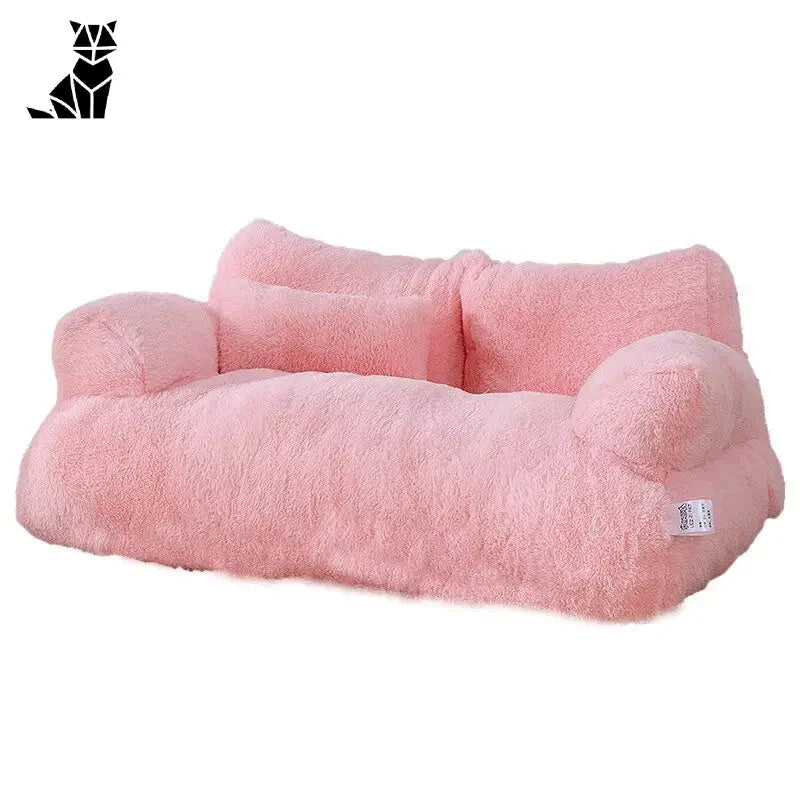 Luxueux canapé rose pour chat sur fond blanc - Comfort Sofa for Cats