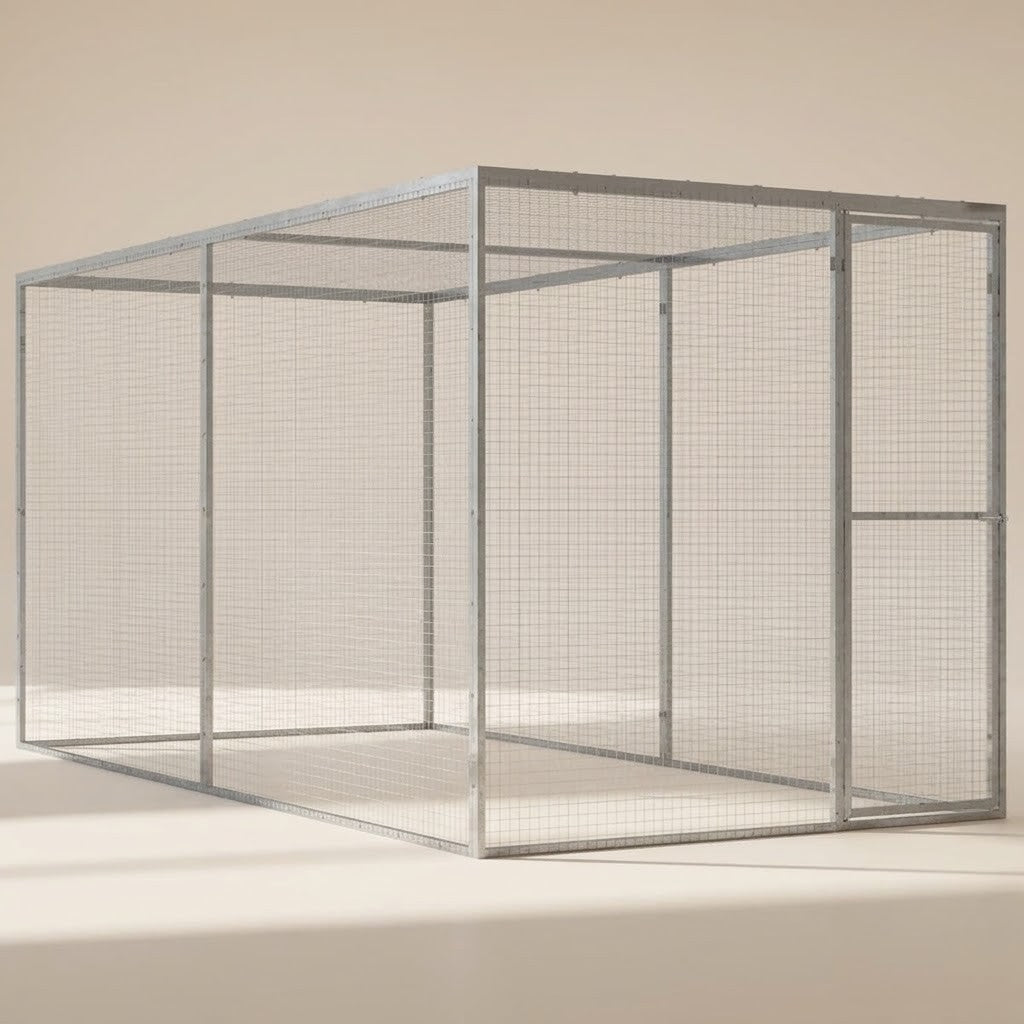 Catio pour Chat 3 x 1,5 x 1,5 m en Acier Galvanisé – photo du produit