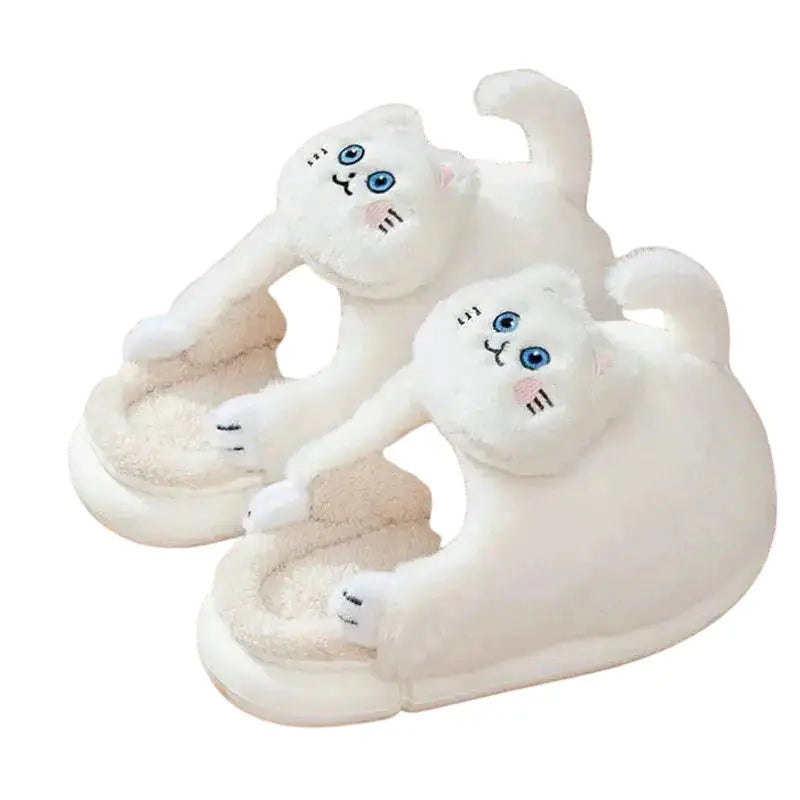 Chaussons en coton doux ’Cat Lover’ - Chaussons douillets et élégants avec un motif de chat mignon Transparent Background