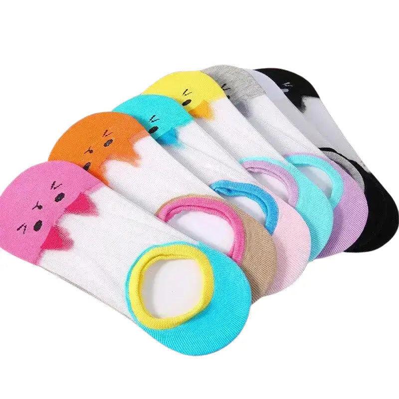 Chaussettes Chat Avec Moustaches Aux Bouts Pour Un Style Félin! Transparent Background