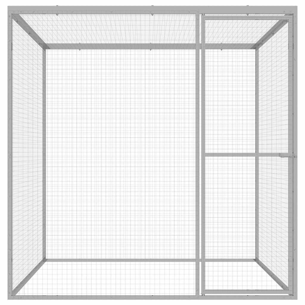 Enclos Chat Extérieur 1,5 x 1,5 x 1,5 m en Acier Galvanisé – vue 3