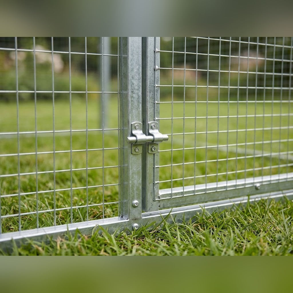 Enclos Chat Extérieur 1,5 x 1,5 x 1,5 m en Acier Galvanisé – détail des finitions