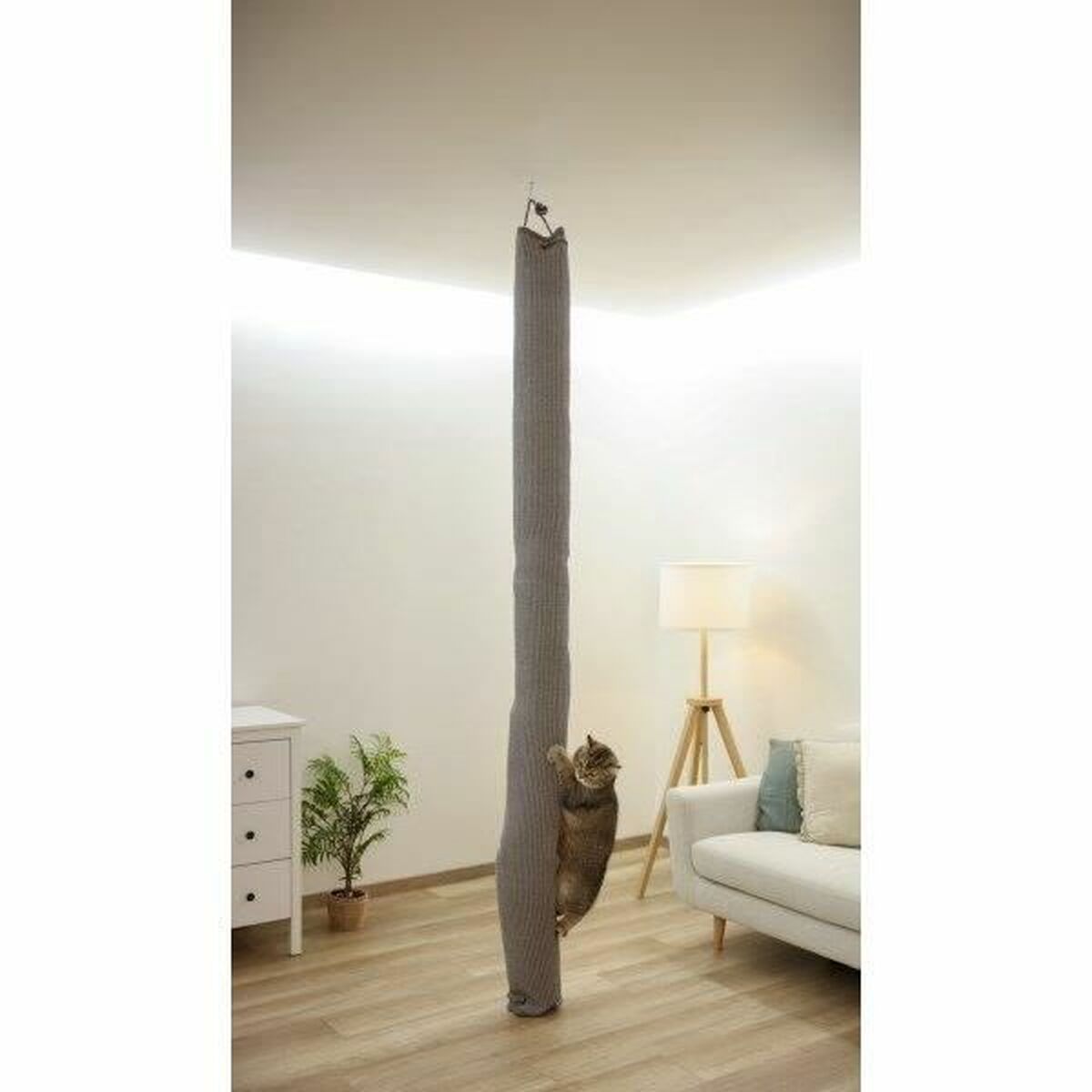 Griffoir Suspendu Chat Gris – vue 2