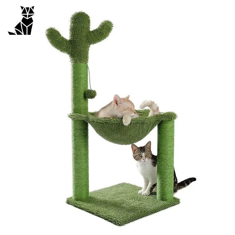 Tour d’escalade pour chat au design original, arbre à chat - Hamac avec corde en sisal pour chats : Arbre à chat original