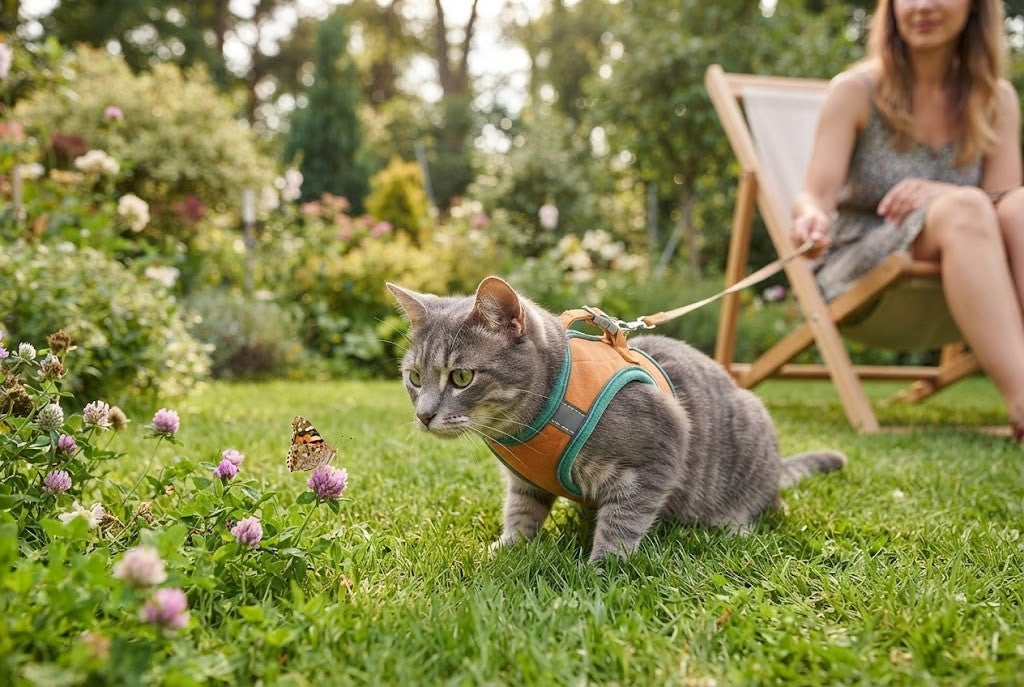 Un jardin sans clôture, un chat chasseur