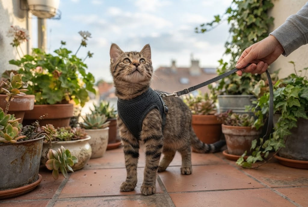 Un jeune chat qui découvre le monde sans peur