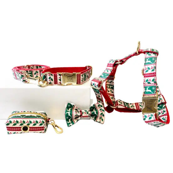 Kit Complet Chien Personnalisé Coton Édition Spécial Noël Transparent Background