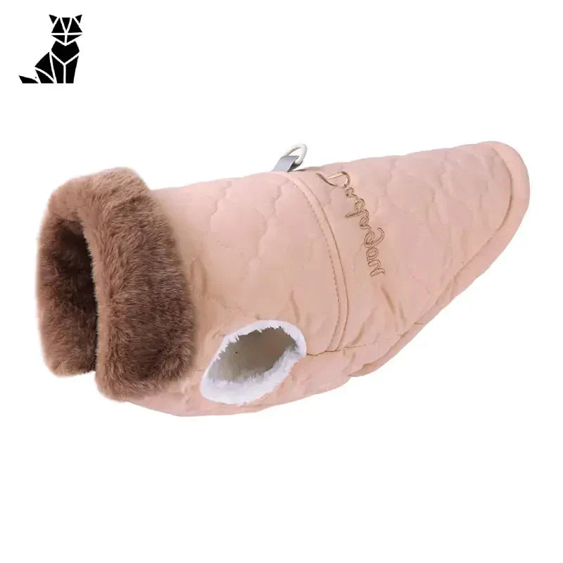 Manteau d’hiver pour chien avec collier en fourrure pour animaux de compagnie et animaux domestiques