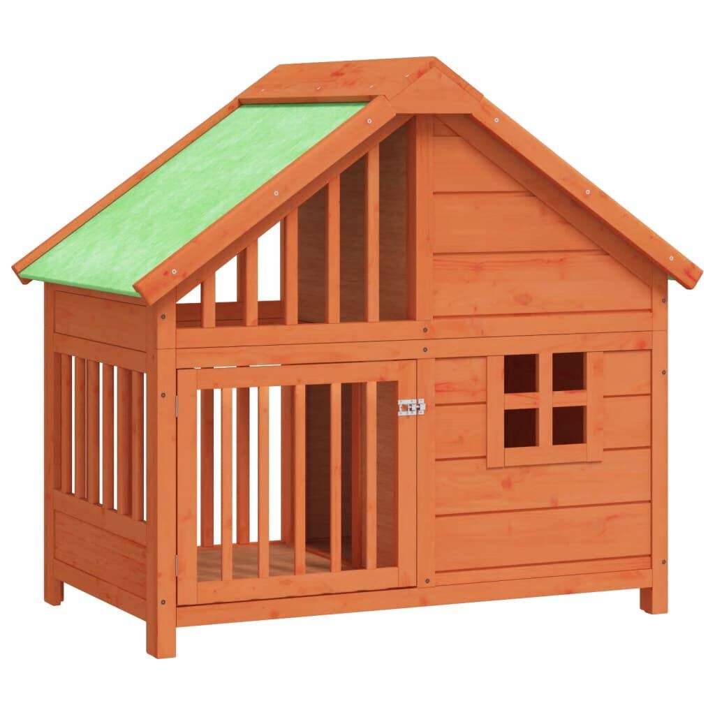 Niche Chien Bois avec Fenêtre 96 x 60,5 x 87 cm Marron – vue 2