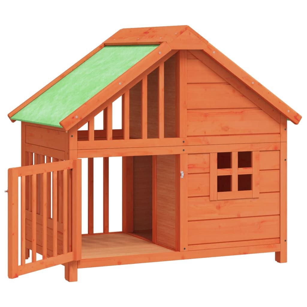 Niche Chien Bois avec Fenêtre 96 x 60,5 x 87 cm Marron – vue 4