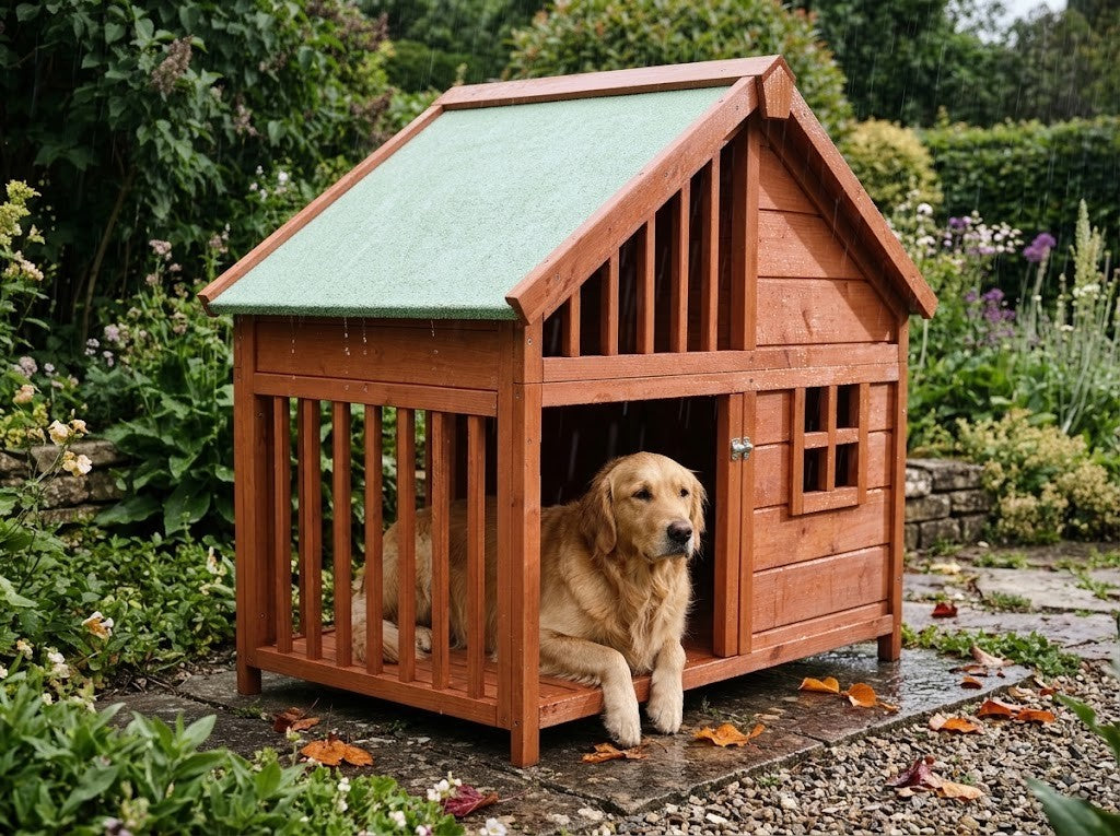 Niche Chien Bois avec Fenêtre 96 x 60,5 x 87 cm Marron – au quotidien