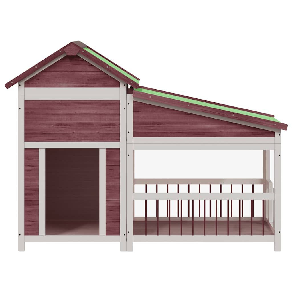 Niche Chien Jardin avec Véranda 143 x 60,5 x 109 cm Coloris Moka – vue 3