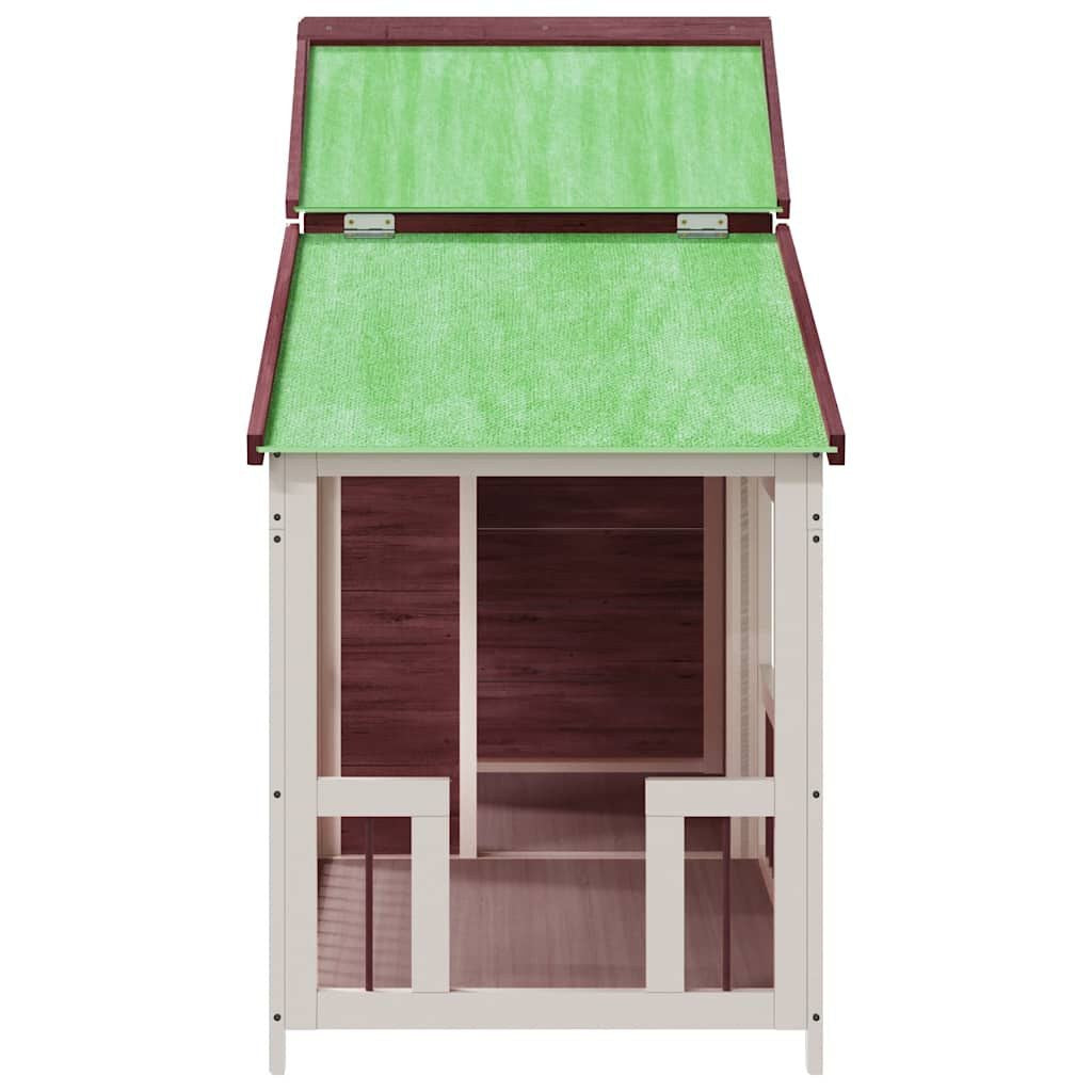 Niche Chien Jardin avec Véranda 143 x 60,5 x 109 cm Coloris Moka – vue 4