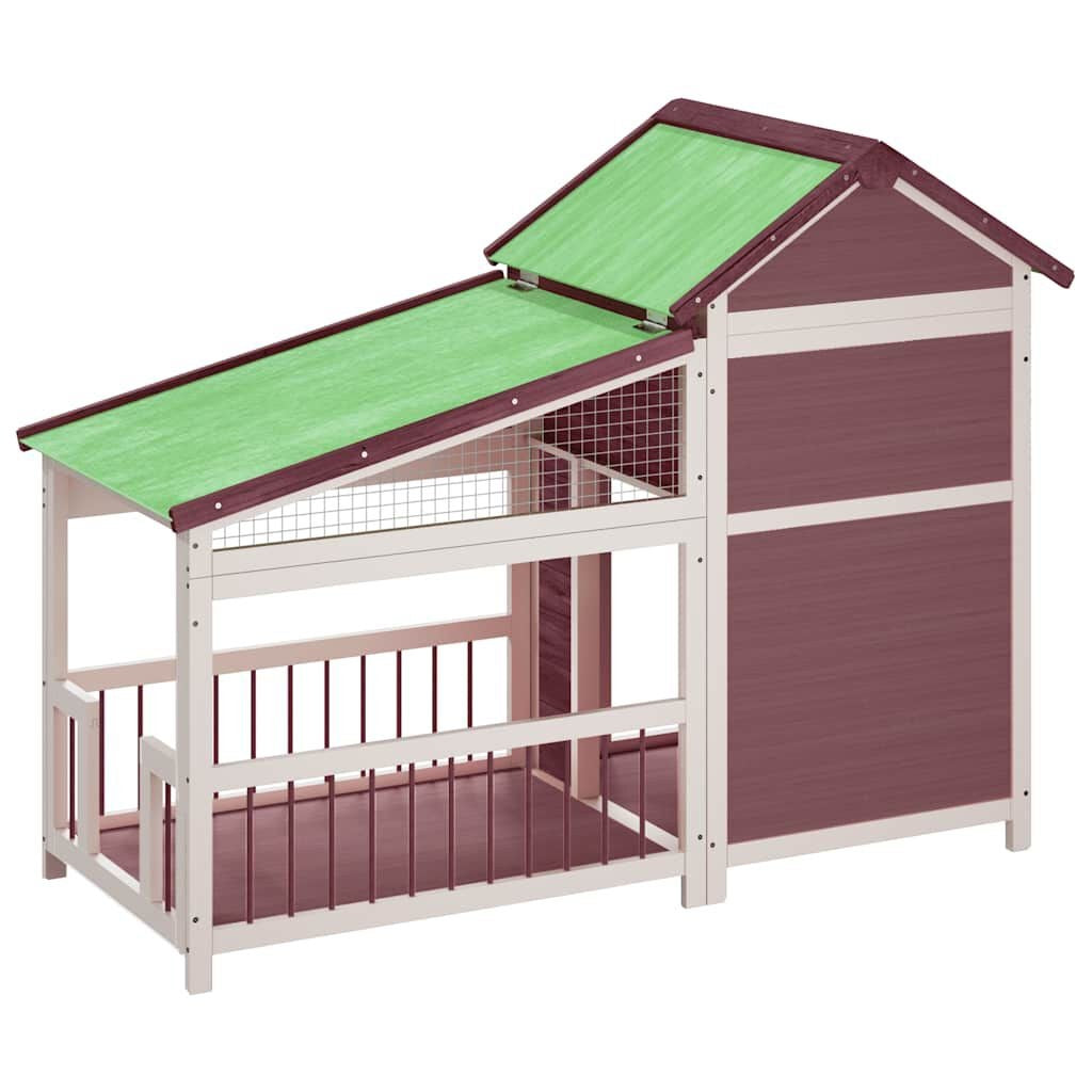 Niche Chien Jardin avec Véranda 143 x 60,5 x 109 cm Coloris Moka – vue 5