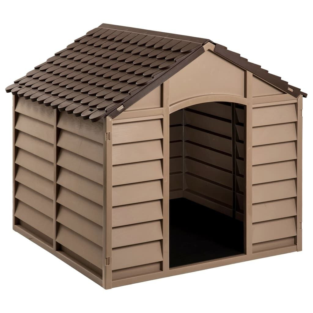Niche Chien Résine 86 x 84 x 82 cm en Polypropylène Marron – vue 2