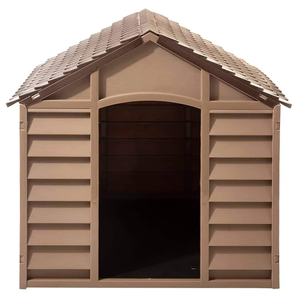 Niche Chien Résine 86 x 84 x 82 cm en Polypropylène Marron – vue 3