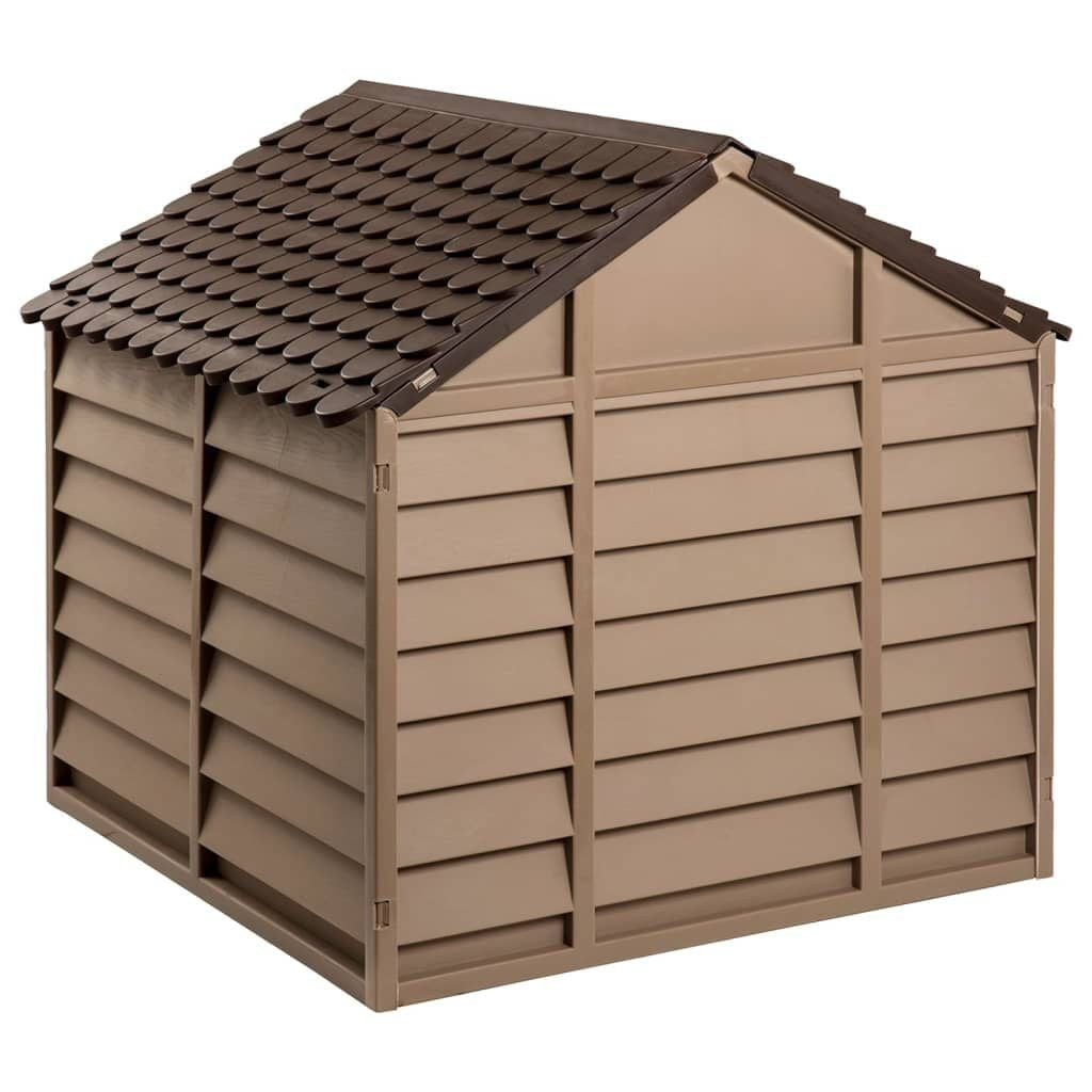 Niche Chien Résine 86 x 84 x 82 cm en Polypropylène Marron – vue 5