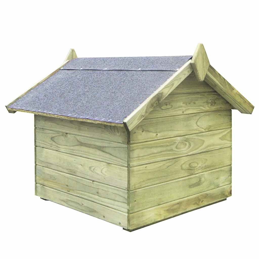 Niche Chien Toit Ouvrant pour Petites Races en Pin Imprégné – vue 3
