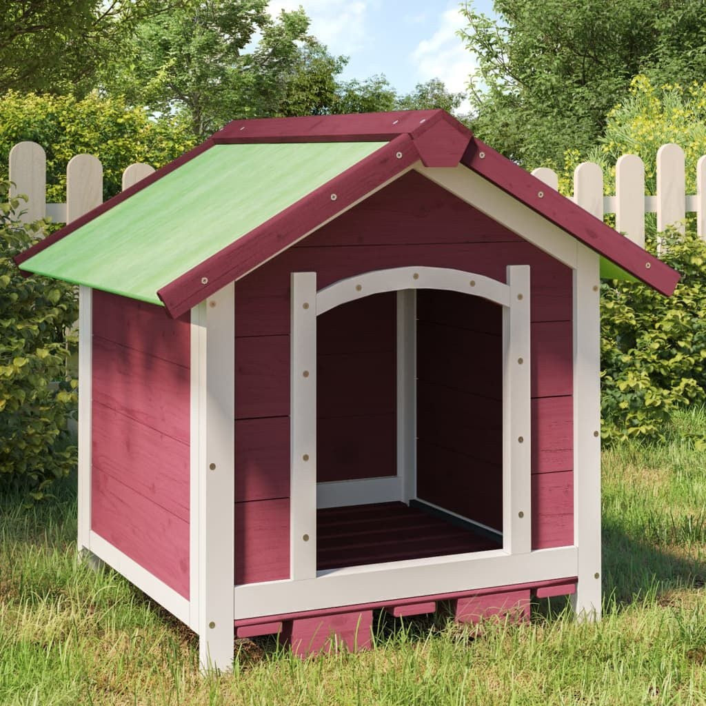 Niche Petit Chien en Bois 65 x 65 x 61,5 cm Coloris Moka