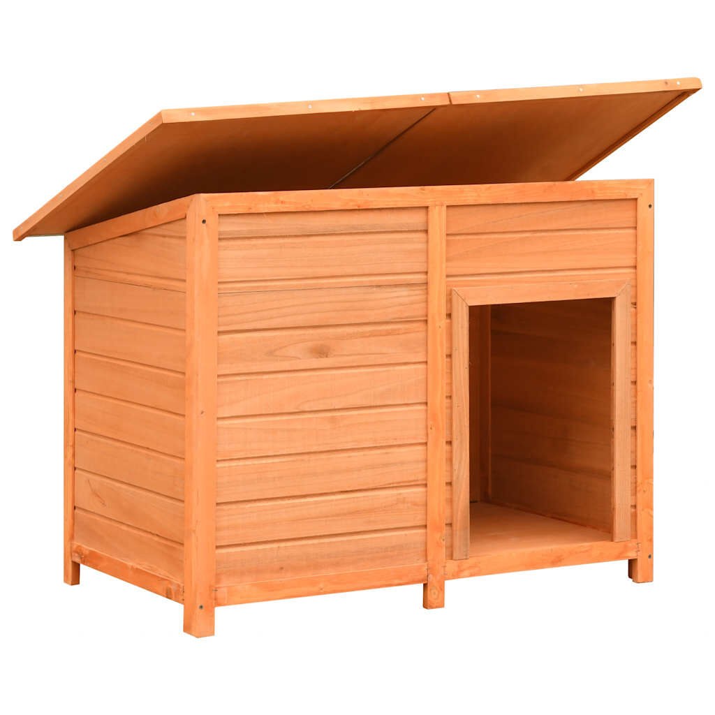 Niche pour Chien en Bois à Toit Plat 120 x 77 x 86 cm Pin et Sapin – vue 4