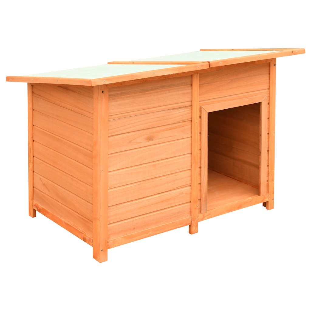 Niche pour Chien en Bois à Toit Plat 120 x 77 x 86 cm Pin et Sapin – vue 5