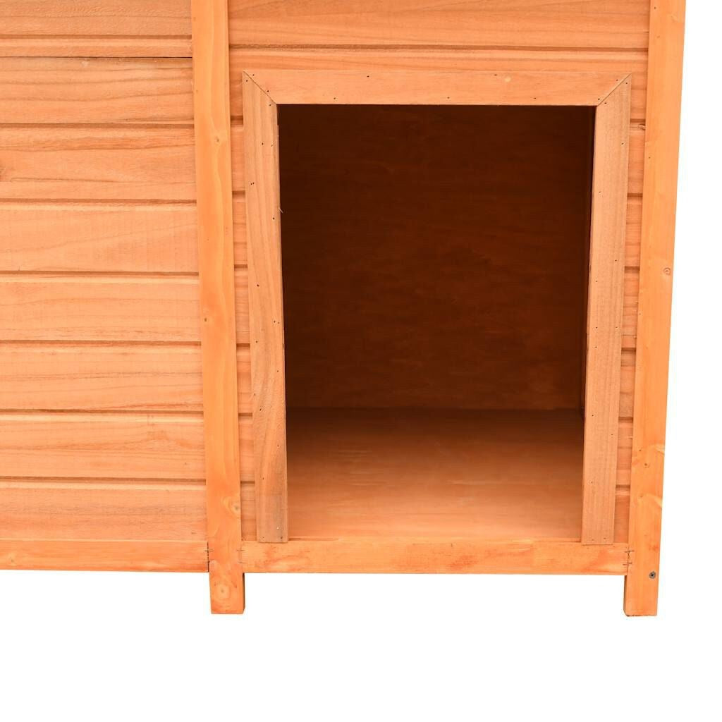 Niche pour Chien en Bois à Toit Plat 120 x 77 x 86 cm Pin et Sapin – vue 6