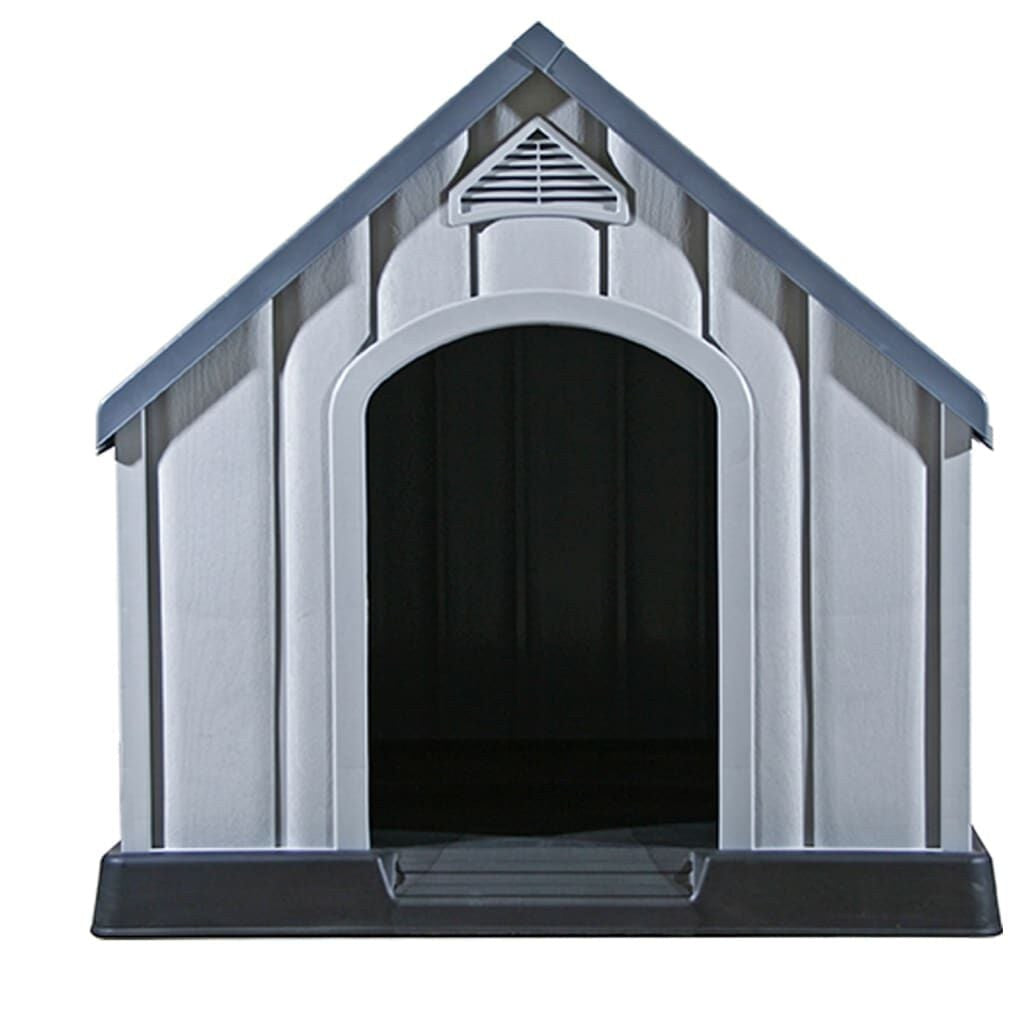 Niche pour Chien en Plastique 92 x 87 x 91 cm à Plancher Surélevé Gris – vue 4