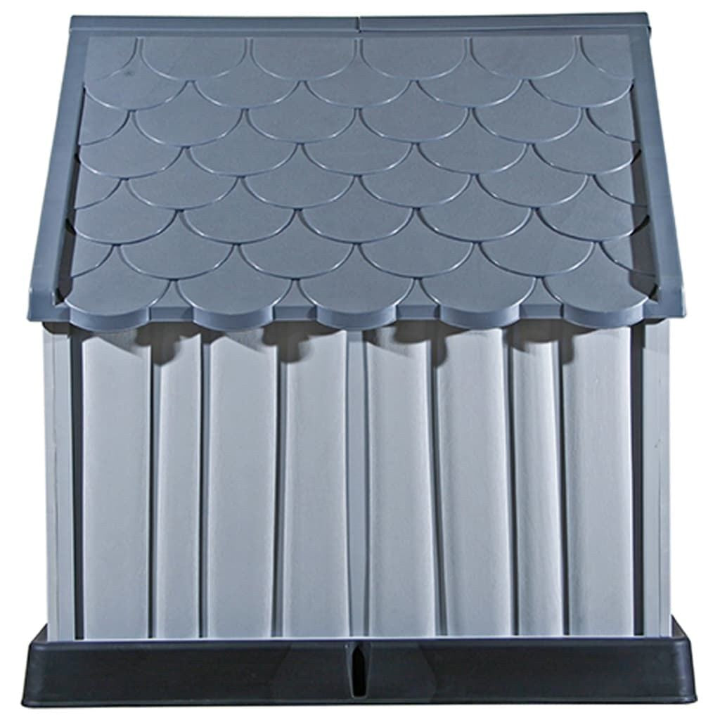 Niche pour Chien en Plastique 92 x 87 x 91 cm à Plancher Surélevé Gris – vue 5