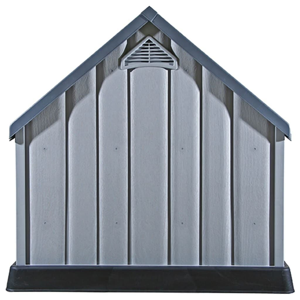 Niche pour Chien en Plastique 92 x 87 x 91 cm à Plancher Surélevé Gris – vue 6