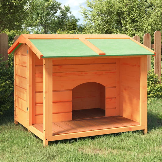 Niche pour Chien Extérieur avec Auvent 96 x 87 x 80,5 cm Pin Massif