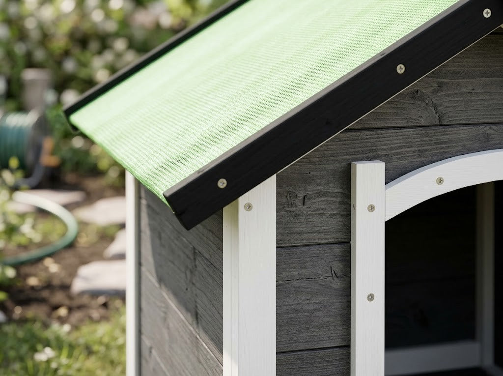 Niche pour Petit Chien en Bois 65 x 65 x 61,5 cm Gris – détail des finitions
