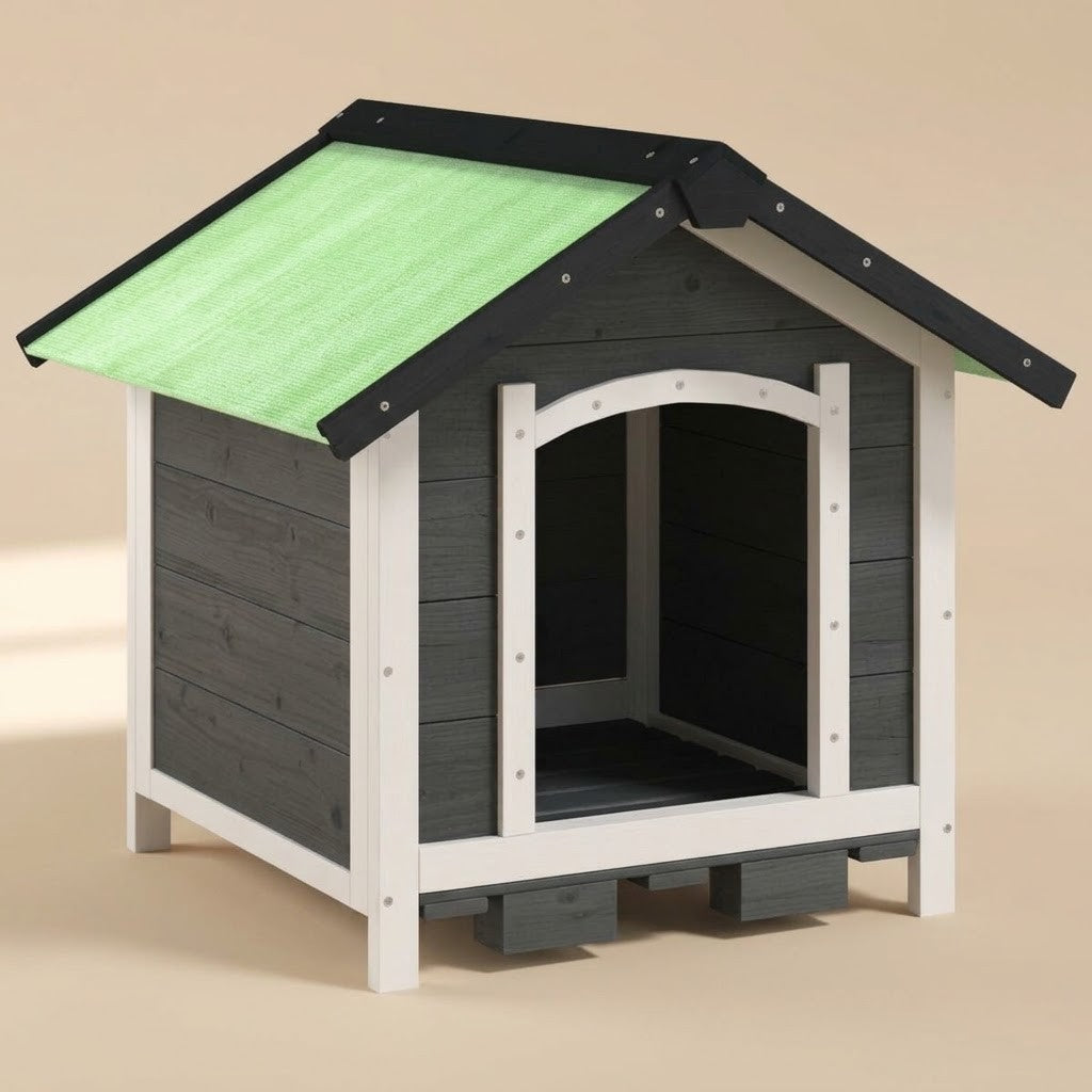 Niche pour Petit Chien en Bois 65 x 65 x 61,5 cm Gris – photo du produit