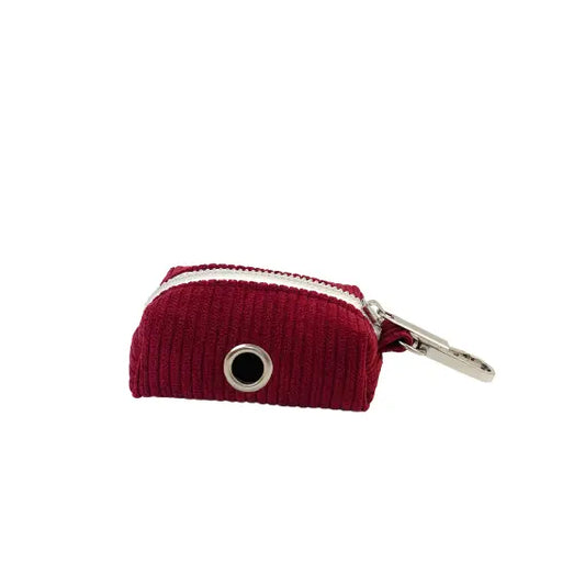 Pochette sac à crotte Velours Bordeaux Transparent Background