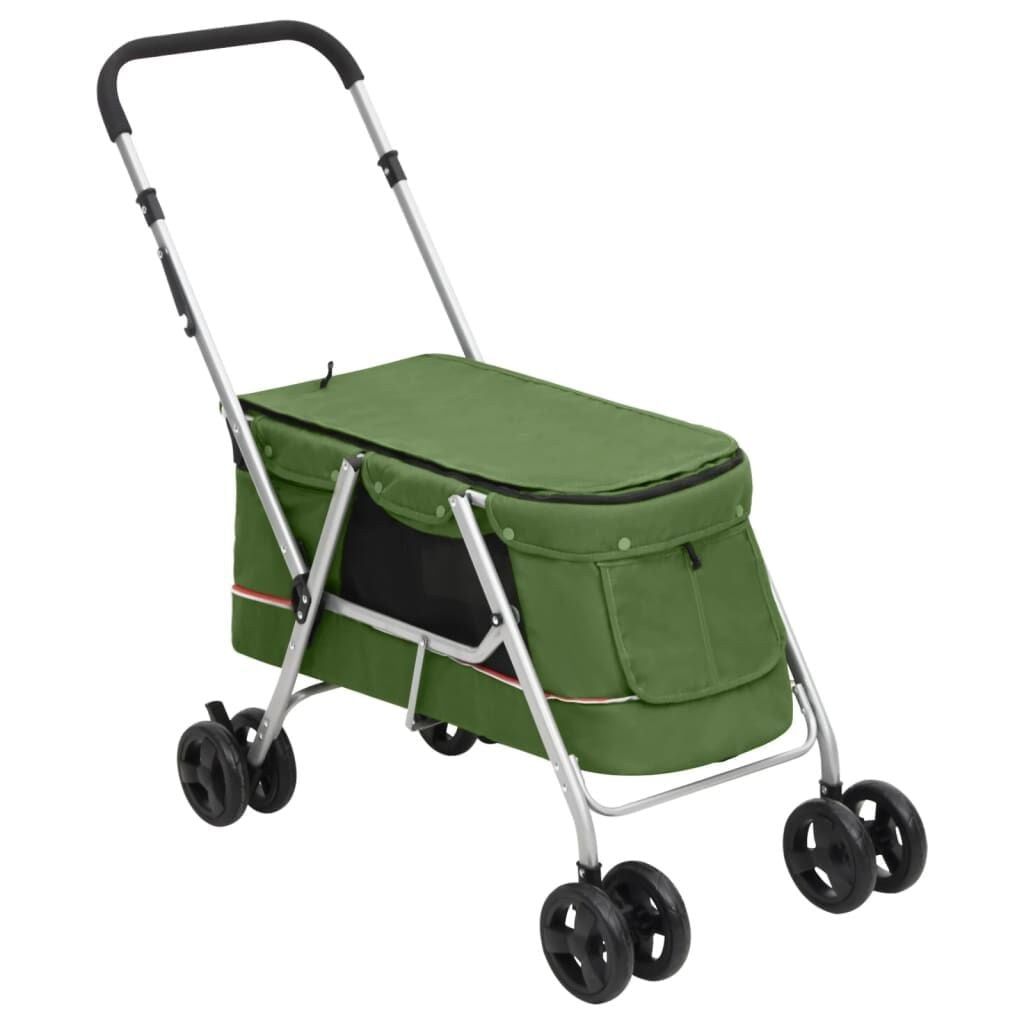 Poussette Chien Pliable jusqu'à 15 kg 100 x 49 x 96 cm Verte