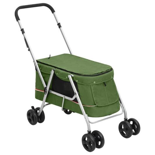 Poussette Chien Pliable jusqu'à 15 kg 100 x 49 x 96 cm Verte