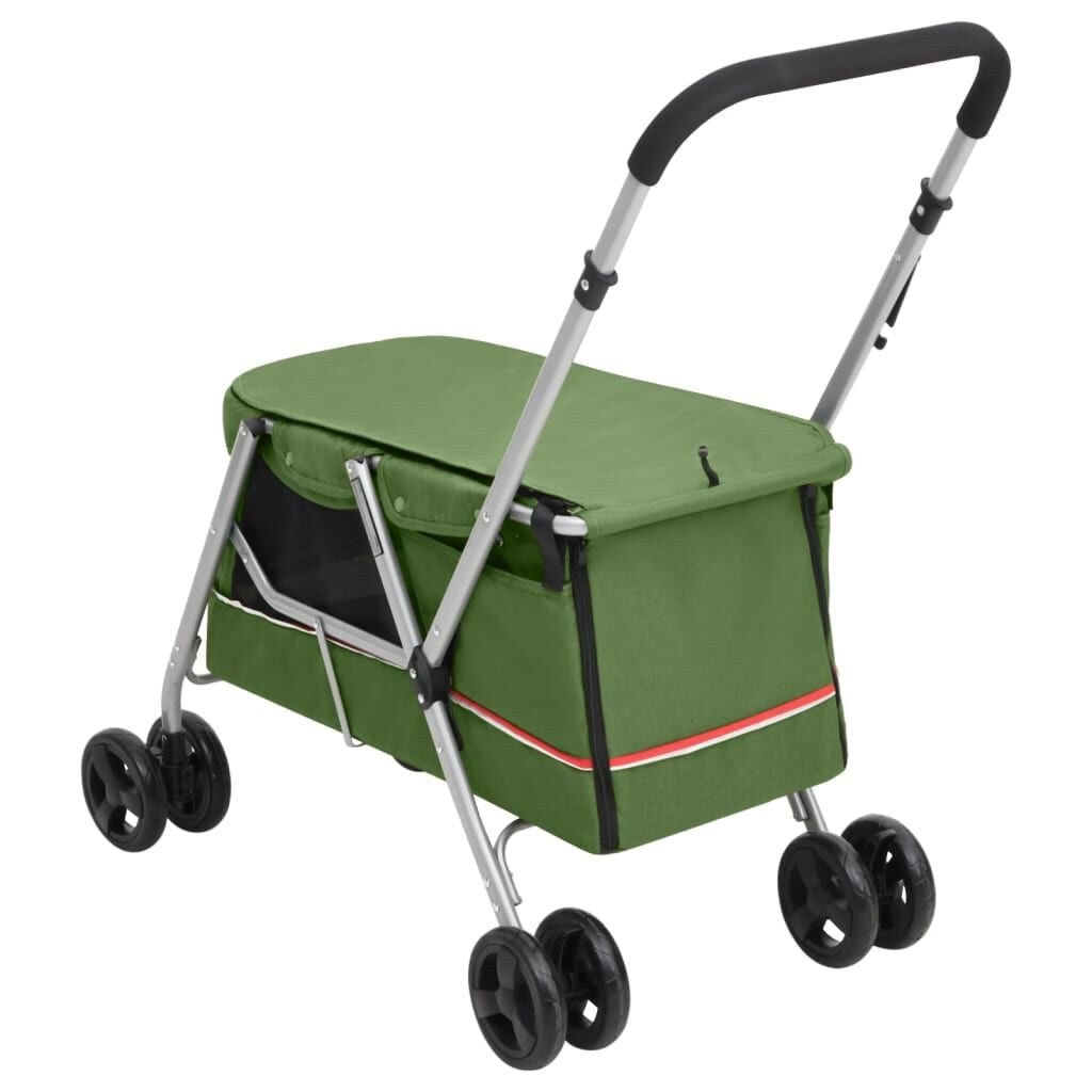 Poussette Chien Pliable jusqu'à 15 kg 100 x 49 x 96 cm Verte – vue 4