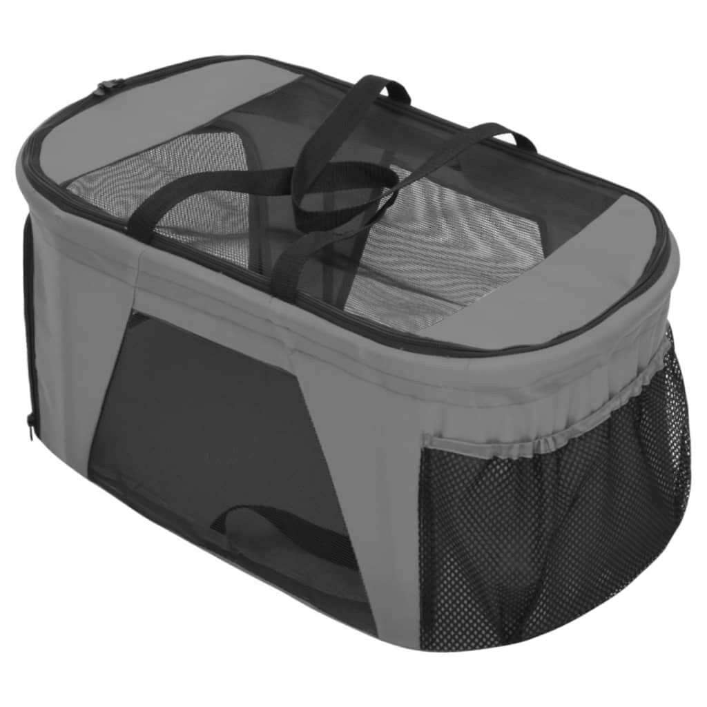 Poussette pour 2 Chiens à Deux Niveaux Pliante 83 x 48 x 97 cm Grise – vue 4